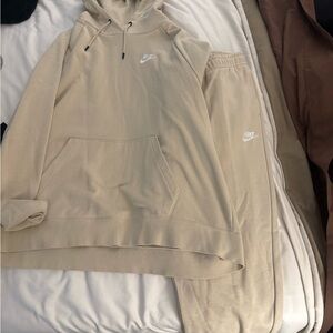 Nike Tan Hoodie and Joggers Set